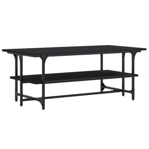 Sofabord 100x50x40 cm konstrueret træ sort
