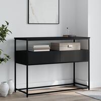 Konsolbord 100x40x75 cm konstrueret træ sort