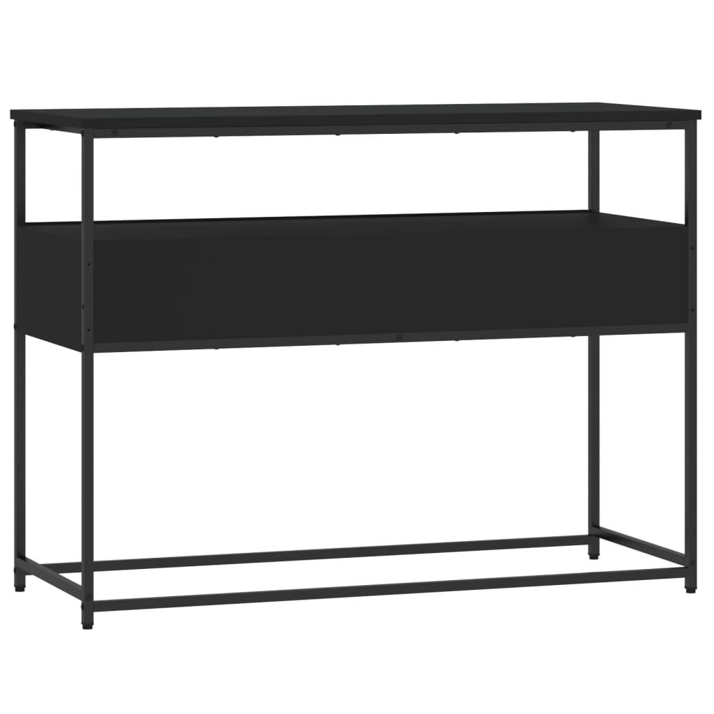 Konsolbord 100x40x75 cm konstrueret træ sort
