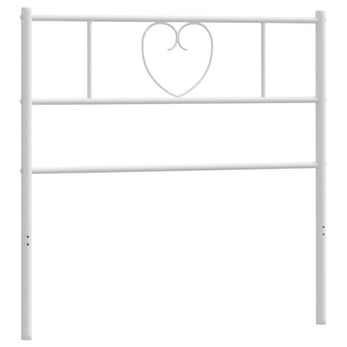 Sengegavl 90 cm metal hvid