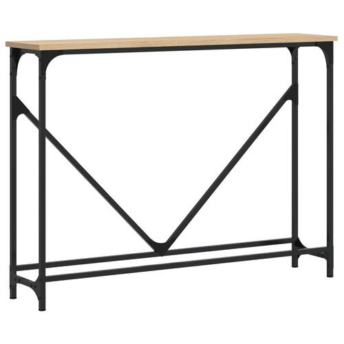 Konsolbord 102x22,5x75 cm konstrueret træ sonoma-eg