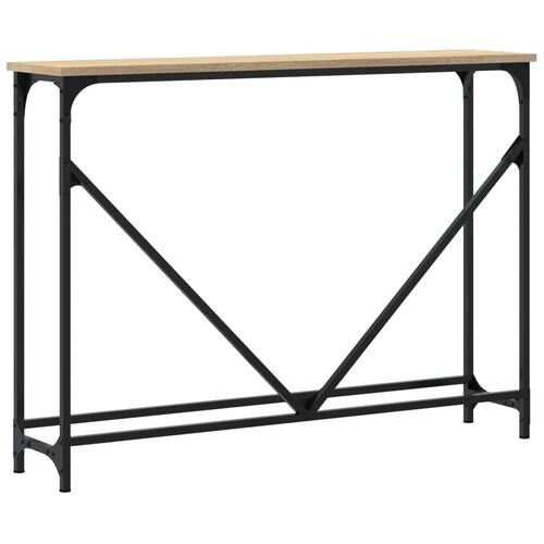 Konsolbord 102x22,5x75 cm konstrueret træ sonoma-eg