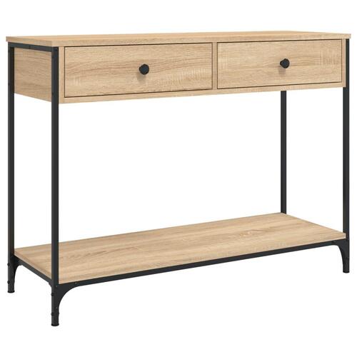 Konsolbord 100x34,5x75 cm konstrueret træ sonoma-eg