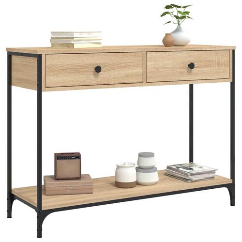 Konsolbord 100x34,5x75 cm konstrueret træ sonoma-eg