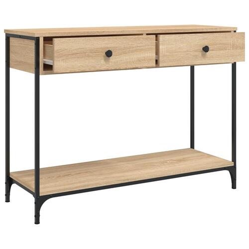 Konsolbord 100x34,5x75 cm konstrueret træ sonoma-eg