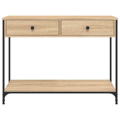 Konsolbord 100x34,5x75 cm konstrueret træ sonoma-eg
