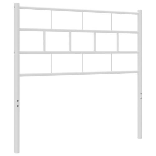 Sengegavl 75 cm metal hvid