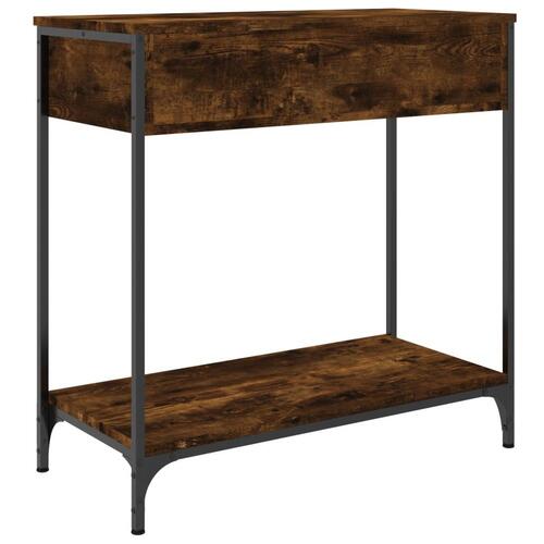 Konsolbord 75x34,5x75 cm konstrueret træ røget egetræsfarve