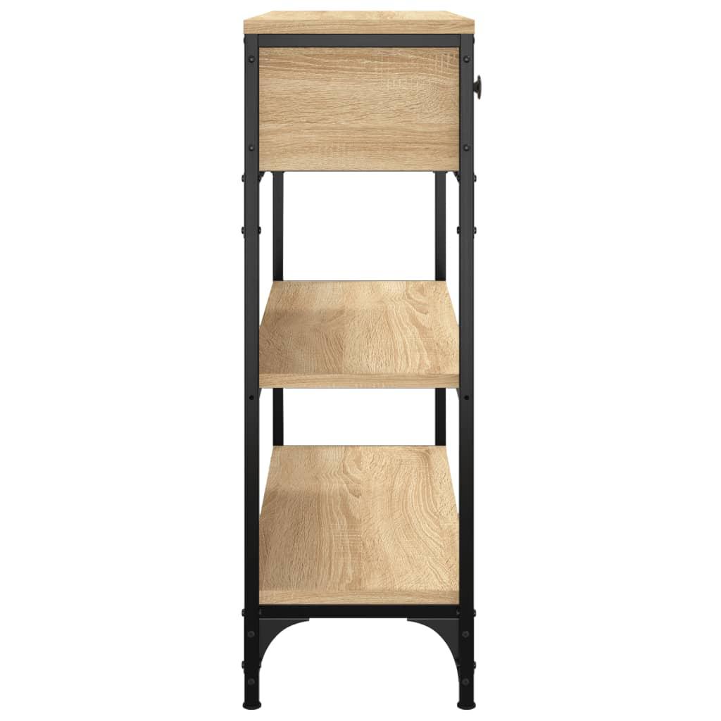 Konsolbord 72,5x25x75 cm konstrueret træ sonoma-eg