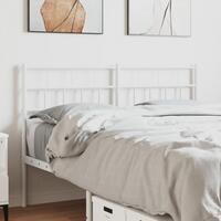 Sengegavl 140 cm metal hvid