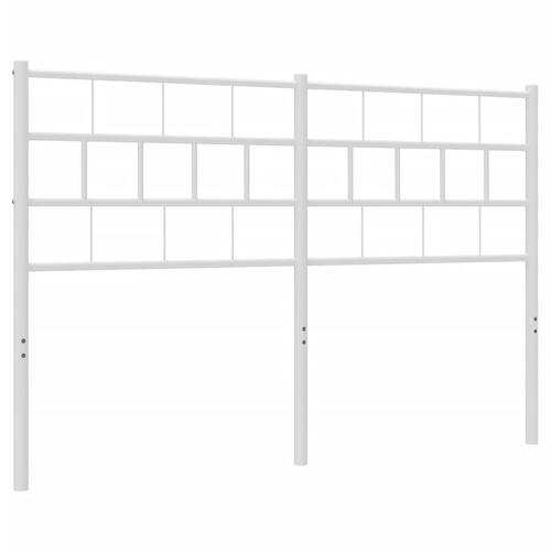 Sengegavl 140 cm metal hvid