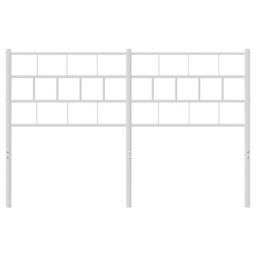 Sengegavl 140 cm metal hvid