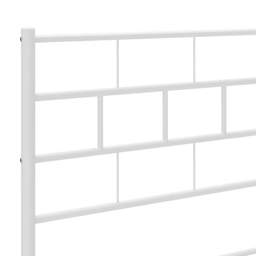 Sengegavl 140 cm metal hvid