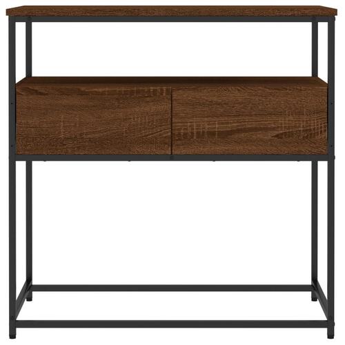 Konsolbord 75x40x75 cm konstrueret træ brun egetræsfarve