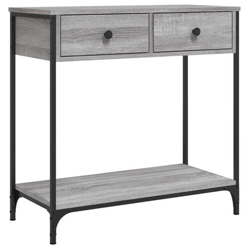 Konsolbord 75x34,5x75 cm konstrueret træ grå sonoma-eg