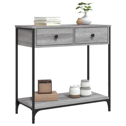 Konsolbord 75x34,5x75 cm konstrueret træ grå sonoma-eg