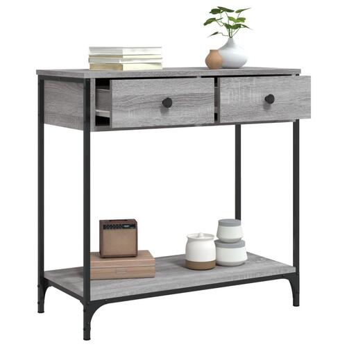 Konsolbord 75x34,5x75 cm konstrueret træ grå sonoma-eg