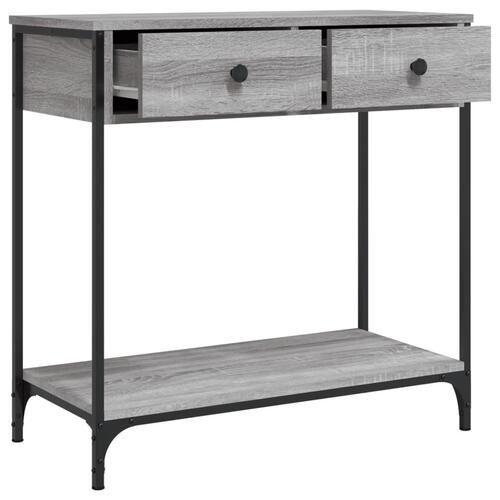Konsolbord 75x34,5x75 cm konstrueret træ grå sonoma-eg