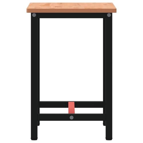 Arbejdsbænk 80x55x81,5 cm massivt bøgetræ og metal