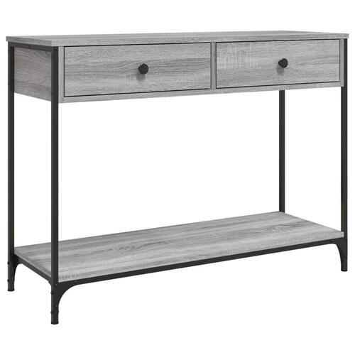 Konsolbord 100x34,5x75 cm konstrueret træ grå sonoma-eg