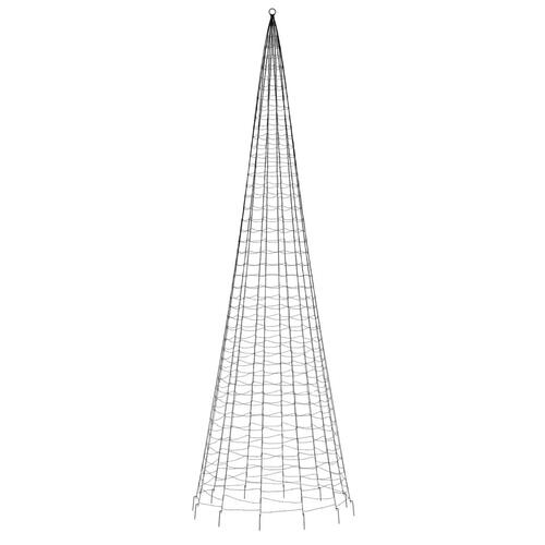 Julelys til flagstang 1534 LED'er 500 cm koldt hvidt lys