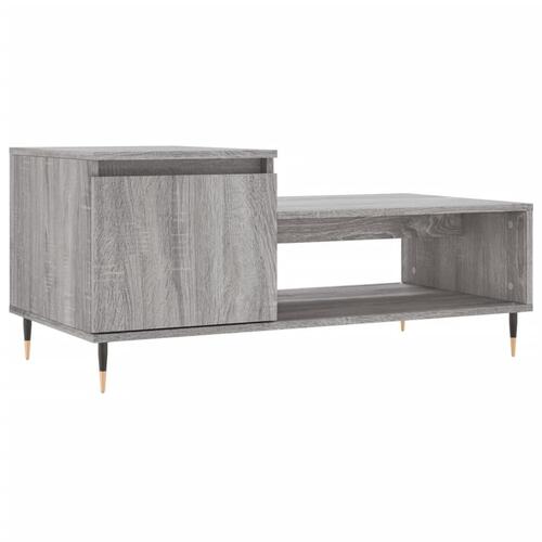 Sofabord 100x50x45 cm konstrueret træ Grå sonoma-eg