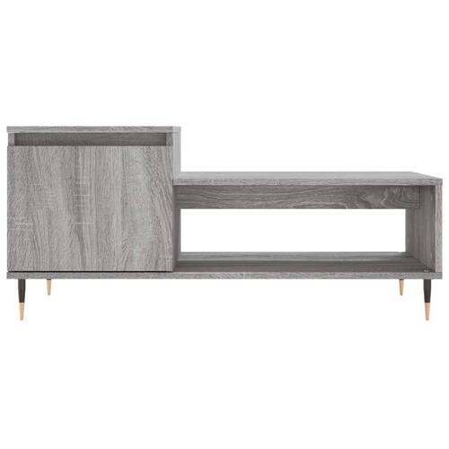 Sofabord 100x50x45 cm konstrueret træ Grå sonoma-eg