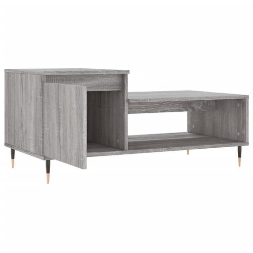 Sofabord 100x50x45 cm konstrueret træ Grå sonoma-eg