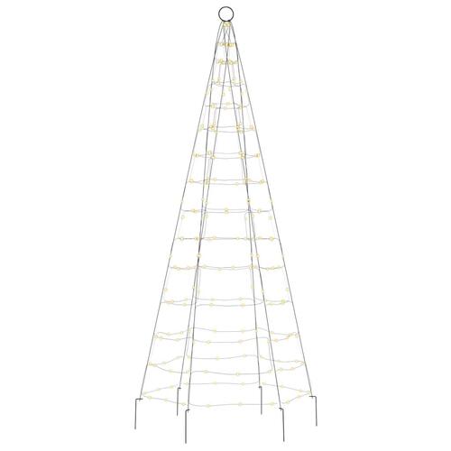 LED-juletræ til flagstang 200 LED'er 180 cm varmt hvidt lys