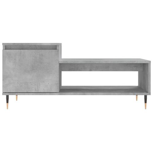 Sofabord 100x50x45 cm konstrueret træ betongrå