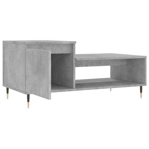 Sofabord 100x50x45 cm konstrueret træ betongrå