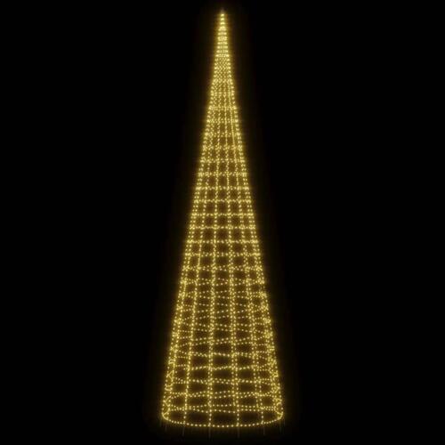 LED-juletræ til flagstang 3000 LED'er 800 cm varmt hvidt lys