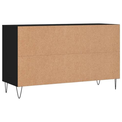 Skoreol 102x36x60 cm konstrueret træ sort