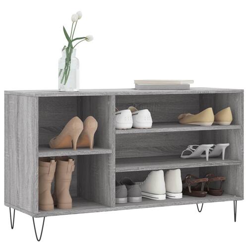 Skoskab 102x36x60 cm konstrueret træ grå sonoma-eg