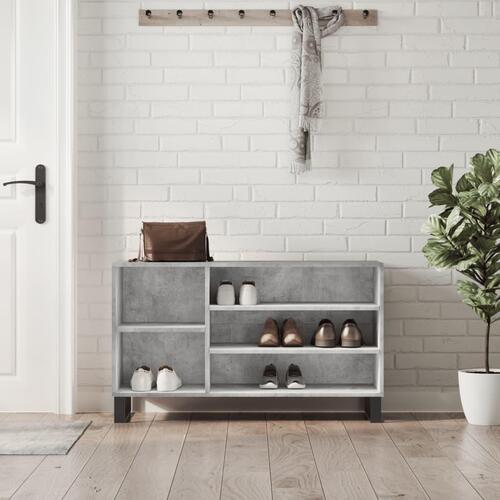 Skoreol 102x36x60 cm konstrueret træ betongrå