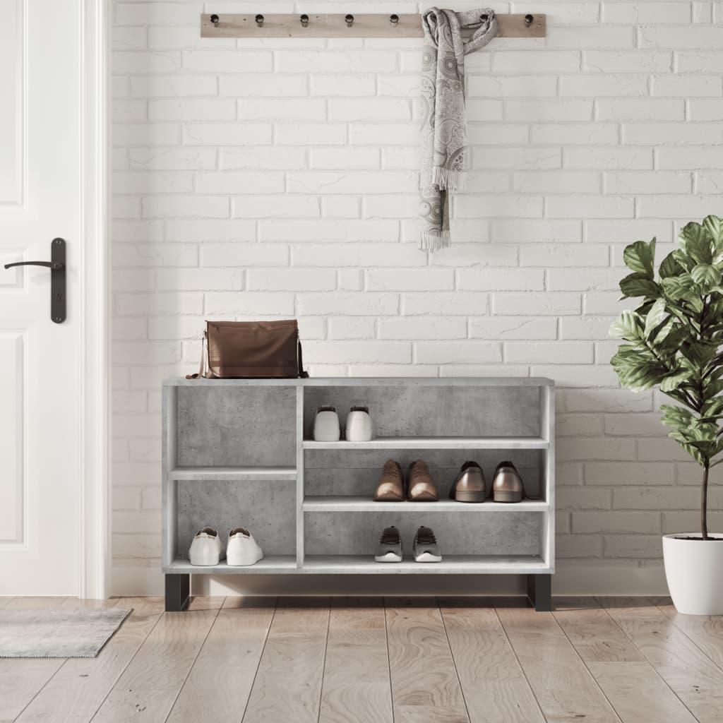 Skoreol 102x36x60 cm konstrueret træ betongrå
