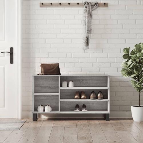 Skoskab 102x36x60 cm konstrueret træ grå sonoma-eg