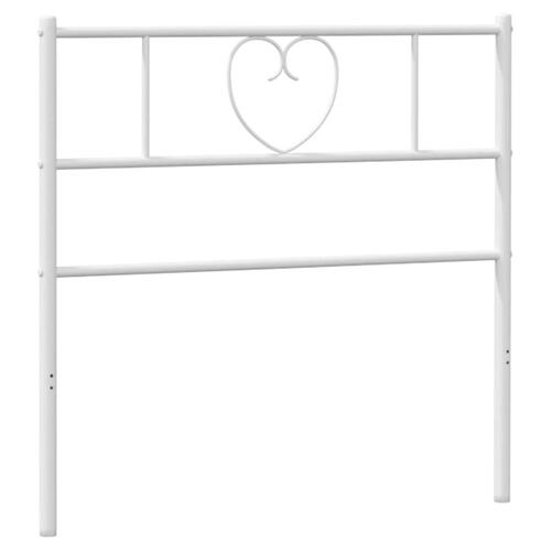 Sengegavl 75 cm metal hvid