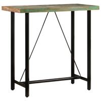 Barbord 110x55x107 cm massivt genbrugstræ og jern