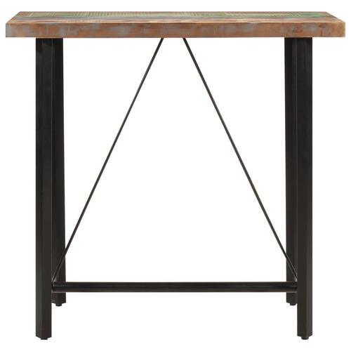 Barbord 110x55x107 cm massivt genbrugstræ og jern