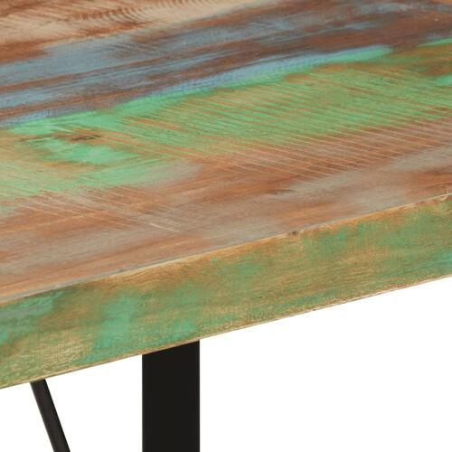 Barbord 110x55x107 cm massivt genbrugstræ og jern