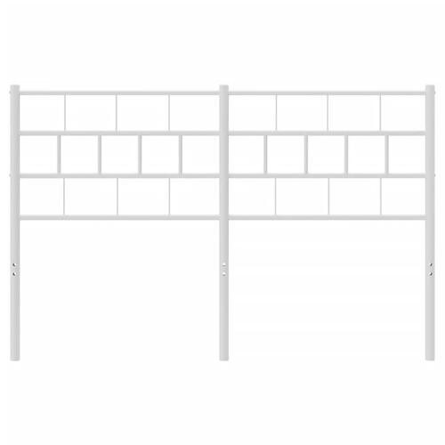 Sengegavl 120 cm metal hvid