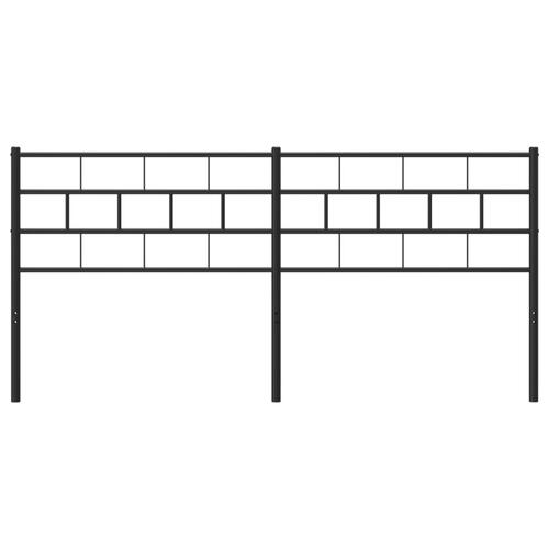 Sengegavl 193 cm metal sort