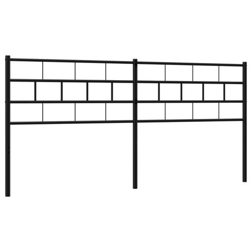 Sengegavl 193 cm metal sort