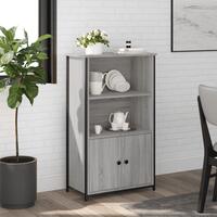 Skab 62x32x103,5 cm konstrueret træ grå sonoma-eg