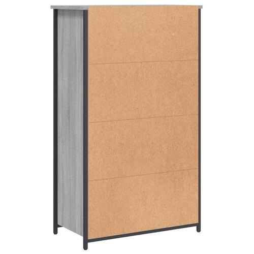 Skab 62x32x103,5 cm konstrueret træ grå sonoma-eg