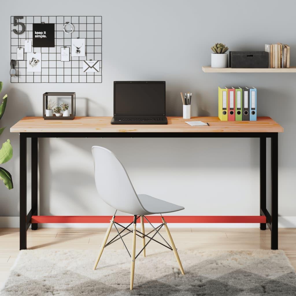 Arbejdsbænk 180x55x81,5 cm massivt bøgetræ og metal