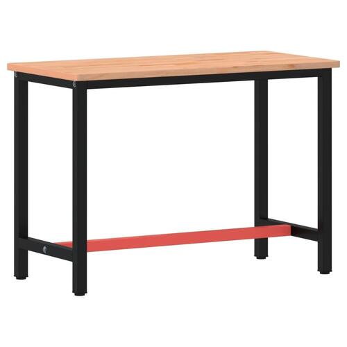 Arbejdsbænk 115x55x81,5 cm massivt bøgetræ og metal