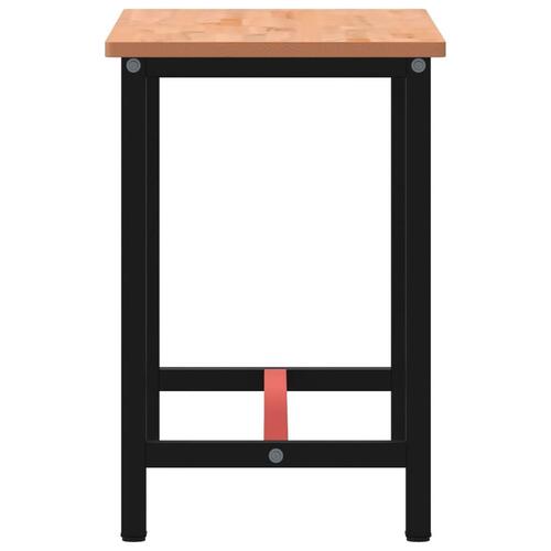 Arbejdsbænk 115x55x81,5 cm massivt bøgetræ og metal