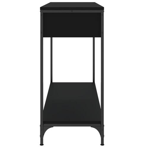 Konsolbord 100x34,5x75 cm konstrueret træ sort